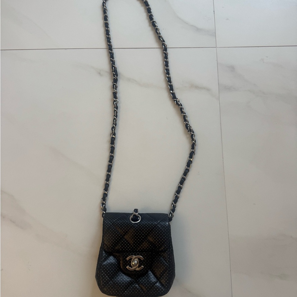 Authentic Chanel Black Quilted Mini Bag - Picture 7 of 7
